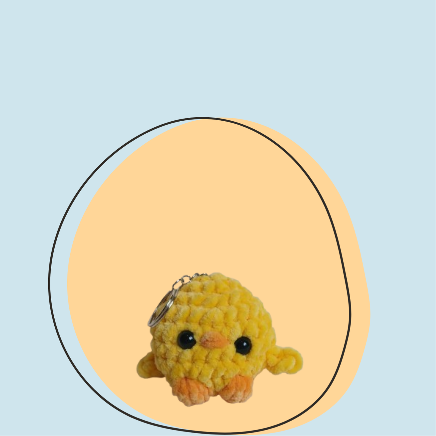 Porte-clefs poussin jaune